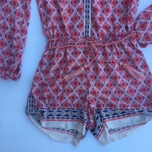 CHELSEA & VIOLET LONG SLEEVE BUTTON DOWN ROMPER - Picture 4 of 8